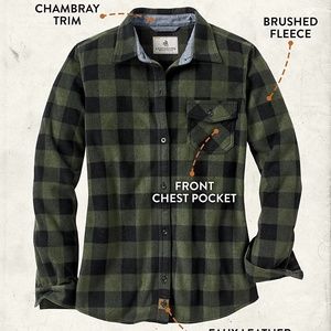 Legendary Whitetails women’s trail guide fleece button down shirt, S, da…
